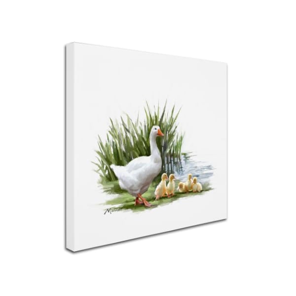The Macneil Studio 'Goose With Young' Canvas Art,14x14